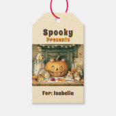 Cute Halloween Hamster Snack Party Geschenkanhänger (Vorderseite)