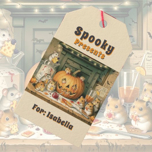 Cute Halloween Hamster Snack Party Geschenkanhänger