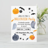 Cute Halloween Invitation | Kids & Family Einladung (Stehend Vorderseite)