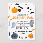 Cute Halloween Invitation | Kids & Family Einladung (Vorne/Hinten)