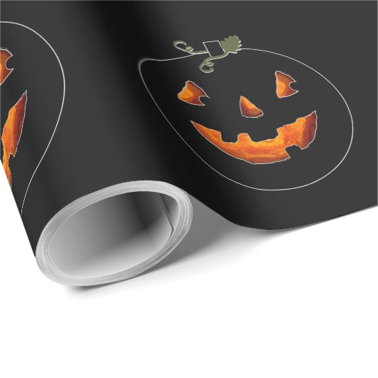 Cute Halloween Jack-o'-lantern  Geschenkpapier (Rolleneckpunkt)