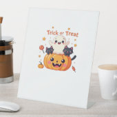 Cute Halloween - Kawaii Ghost and Black Cats Class Sockelschild (In Situ)