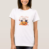 Cute Halloween - Kawaii Ghost and Black Cats Class T-Shirt (Vorderseite)