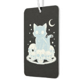 Cute Halloween Kitten Cat Gothic Aesthetic Essenti Autolufterfrischer (Links)