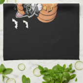 Cute Halloween Kitten in a Pumpkin Classic T-Shirt Geschirrtuch (Gefaltet)