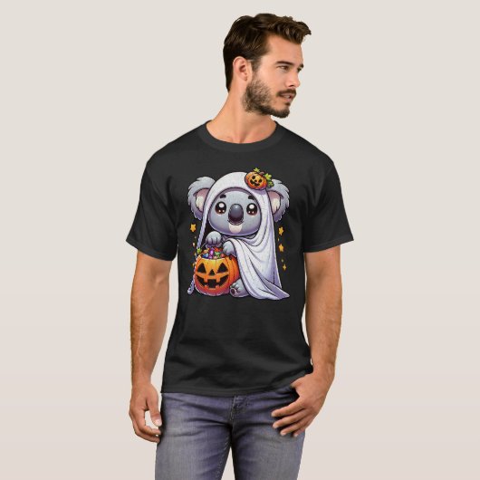 Cute Halloween Koala Costume Ghost Animal Boo Spoo T-Shirt (Vorne ganz)