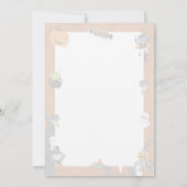 Cute Halloween Monster Baby Shower Design Einladung (Rückseite)