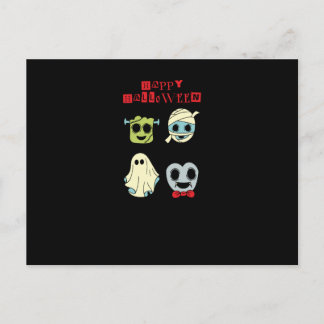 Cute Halloween Monsters Postcard - Funny Boo Be Feiertagspostkarte