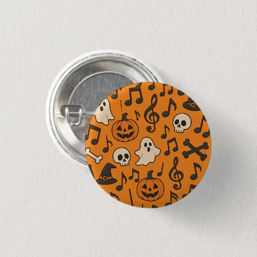 Cute Halloween Music Button (Vorne & Hinten)