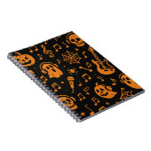 cute Halloween music notebook Notizblock (Rechte Seite)
