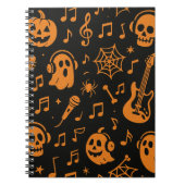 cute Halloween music notebook Notizblock (Vorderseite)