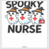 Cute Halloween Nurse Ghosts Cartoon Classic T-Shir Aufkleber (Blatt)