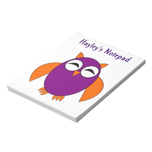 Cute Halloween Owl Customizable Notepad Notizblock (Rotiert)