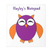 Cute Halloween Owl Customizable Notepad Notizblock (Vorderseite)