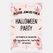 Cute Halloween Party Invitation Acrylschild (Vorderseite)
