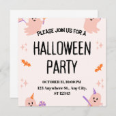 Cute Halloween Party Invitation Einladung (Vorne/Hinten)