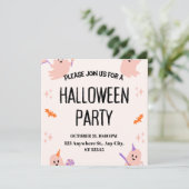 Cute Halloween Party Invitation Einladung (Stehend Vorderseite)