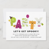 Cute Halloween Party Invitation Einladung (Vorderseite)