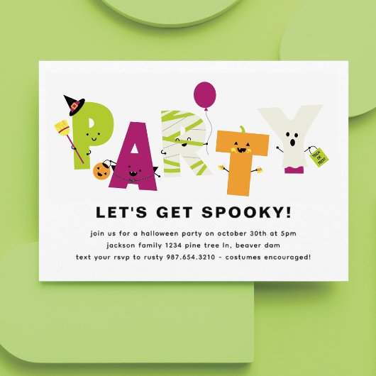 Cute Halloween Party Invitation Einladung