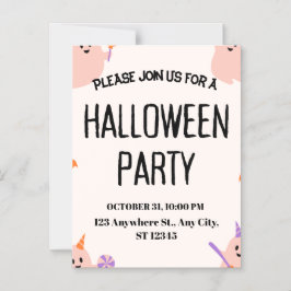 Cute Halloween Party Invitation Magneteinladung