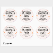 Cute Halloween Party Invitation Runder Aufkleber (Blatt)