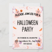 Cute Halloween Party Invitation Save The Date (Vorderseite)
