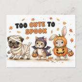 Cute Halloween Postcard Postkarte (Vorderseite)