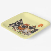 Cute Halloween Pug Paper Plate – Funny Spooky Dog  Pappteller (Gewinkelt)