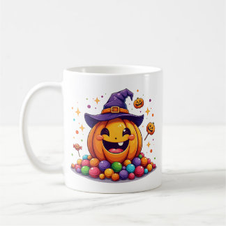 Cute halloween pumpkin candy mug   kaffeetasse