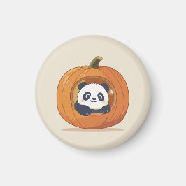 Cute Halloween Pumpkin Panda Magnet