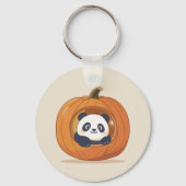Cute Halloween Pumpkin Panda Schlüsselanhänger (Vorderseite)