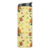 Cute Halloween Pumpkin Seamless Pattern  Thermosbecher (Nach links gedreht)