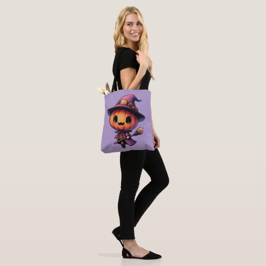 Cute Halloween pumpkin witch Tasche (Am Model)
