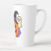 Cute Halloween Pumpkin with Witch Hat – Ghost & Ba Milchtasse (Rechts)
