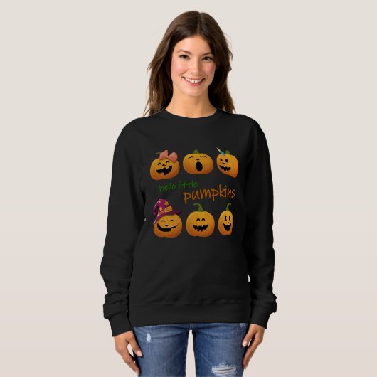 CUTE HALLOWEEN PUMPKINS SWEATSHIRT (Vorne ganz)