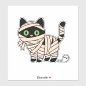Cute Halloween Skeleton Cat Sticker (Blatt)