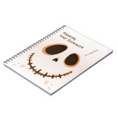 Cute Halloween Skull Face Spiral Notebook Notizblock (Linke Seite)