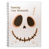 Cute Halloween Skull Face Spiral Notebook Notizblock (Vorderseite)
