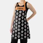 Cute Halloween Sugar Skull Pattern Schürze (InSitu)