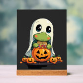 Cute Halloween Turtle Ghost with Candy (5) Acrylschild (Neutral)