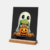 Cute Halloween Turtle Ghost with Candy (5) Acrylschild (Winkel)