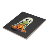 Cute Halloween Turtle Ghost with Candy (5) Fliese (Seite)