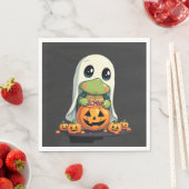 Cute Halloween Turtle Ghost with Candy (5) Serviette (Beispiel)