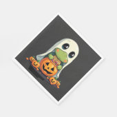 Cute Halloween Turtle Ghost with Candy (5) Serviette (Ecke)