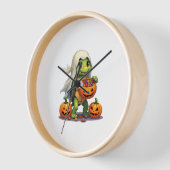 Cute Halloween Turtle Ghost with Candy (8) Uhr (Winkel)