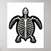 Cute Halloween Turtle Skeleton Tortoise Fossils Ar Poster (Vorne)