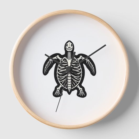 Cute Halloween Turtle Skeleton Tortoise Fossils Ar Uhr (Vorderseite)