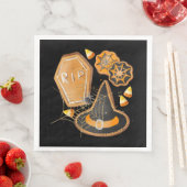 CUTE HALLOWEEN WITCHES HAT COFFIN SPIDER WEBS SERVIETTE (Beispiel)