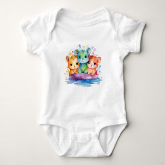 Cute Hamster Baby Bodysuit – Colorful Cartoon Baby Strampler