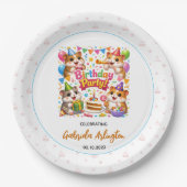 Cute Hamster Birthday Party | Kids Hamster Pappteller (Vorderseite)